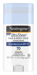 Neutrogena Ultra Sheer Face & Body Stick Sunscreen, SPF 70