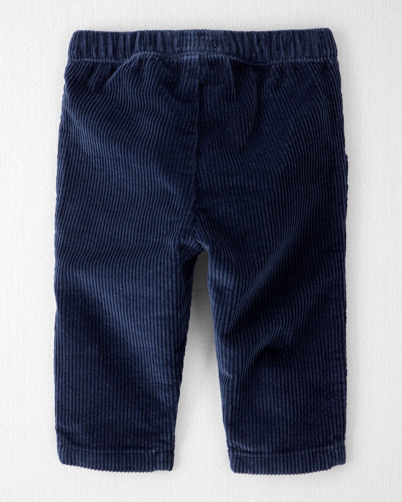slide 2 of 4, Littleplanet Baby Organic Cotton Corduroy Drawstring Pants Royal Blue 18M, 1 ct