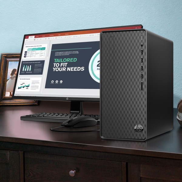 slide 2 of 3, Hp M01-F3006 Desktop Pc, Amd Ryzen 5, 8Gb Memory, 256Gb Solid State Drive, Windows 11 Home, 1 ct