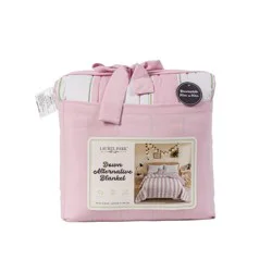 Laurel Park Down Alternative Quilted Blanket, Full/queen, Pink Stripe