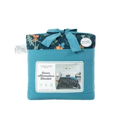 Laurel Park Down Alternative Quilted Blanket, Full/queen, Blue Floral