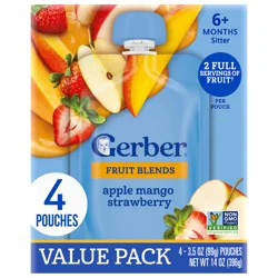 Gerber Fruit Blends Baby Food Pouch - Apple Mango Strawberry