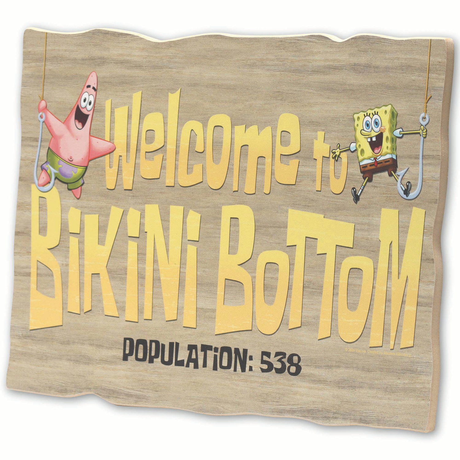 slide 3 of 4, Viacom Welcome to Bikini Bottom Wooden Wall Decor, 1 ct