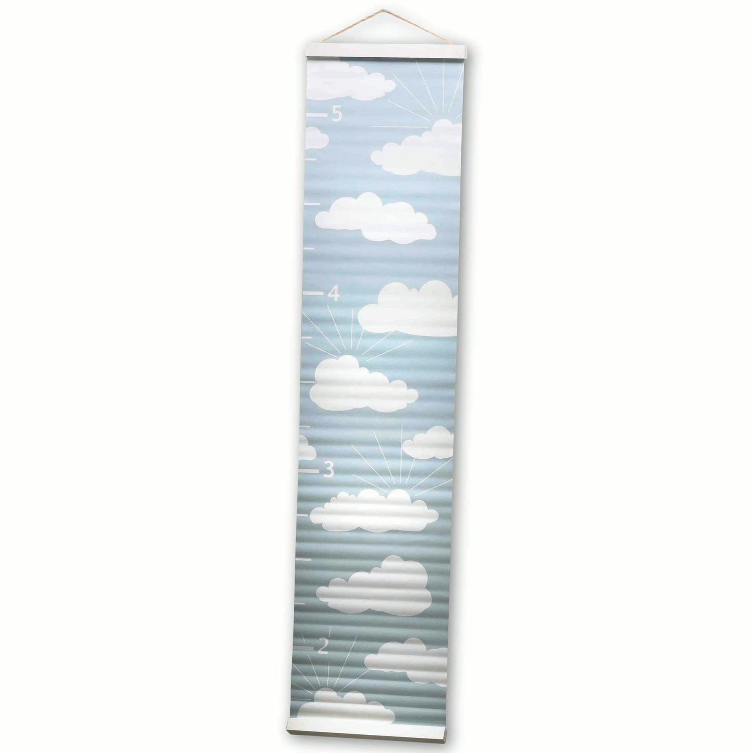 slide 2 of 2, Clouds Growth Ruler Hanging Canvas Banner, 1 ct