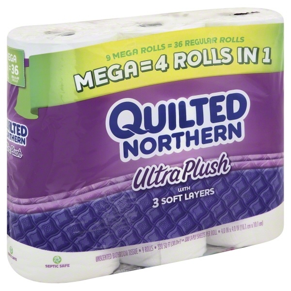 slide 1 of 1, Quilted Northern Ultra Plush Toilet Paper, 9 ct