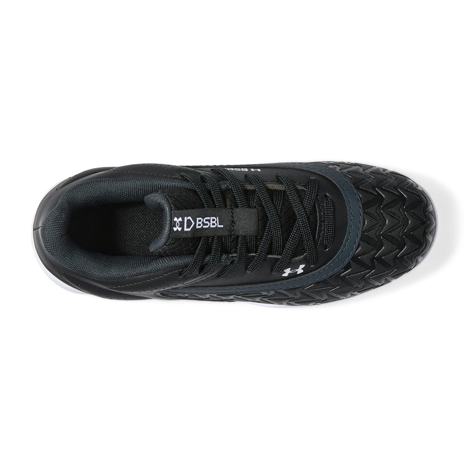 slide 4 of 4, Under Armour Boys UA Leadoff Low RM 3.0 Jr. Baseball Cleats, Black, Size 2, Size 2