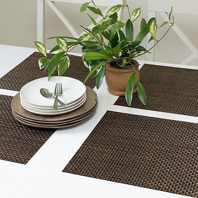 Studio 3B Bistro Woven Vinyl Square Placemats Coffee 4 ct Shipt