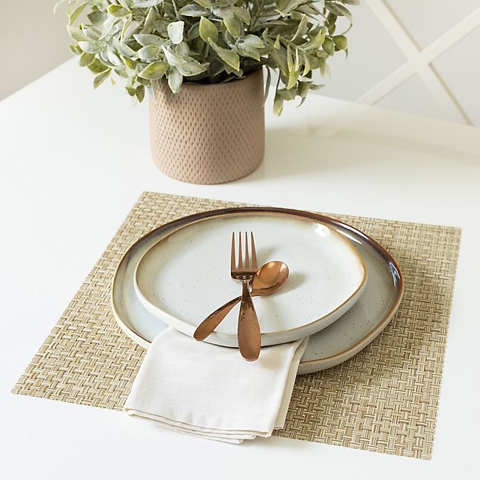 Studio 3b Bistro Woven Vinyl Square Placemats - Beige 4 Ct 