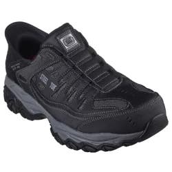 Skechers Work Men's Slip-In Cankton Slip-Resistant Work Footwear, Black, Size 10