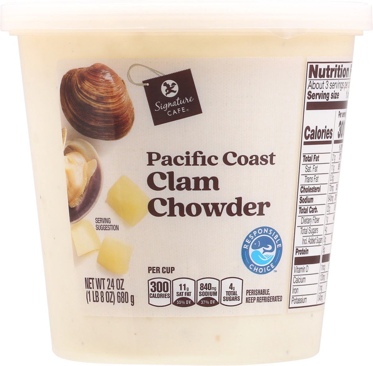 slide 6 of 9, Signature Cafe Pacific Coast Clam Chowder, 24 oz