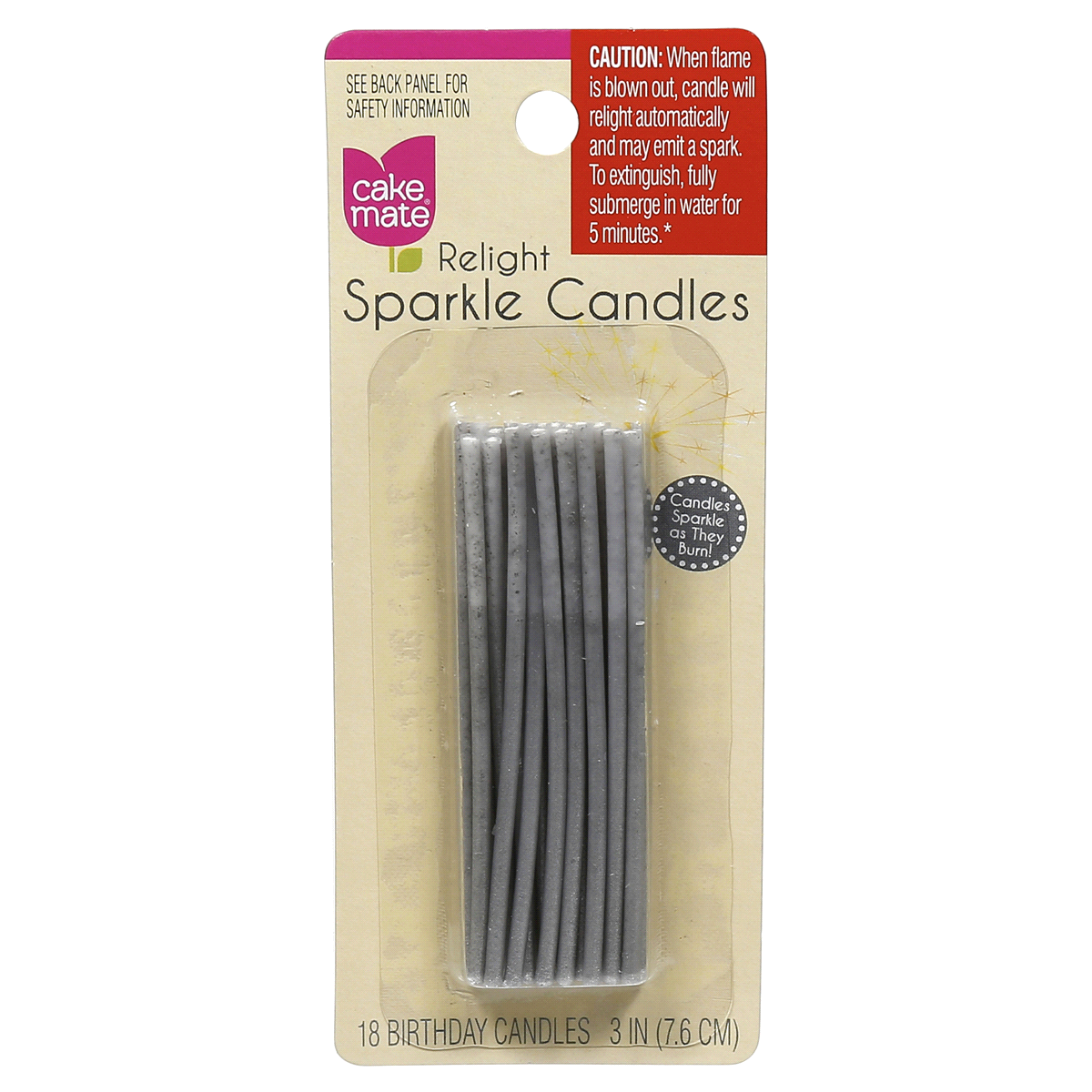 slide 1 of 1, Betty Crocker Candles, Birthday, Sparkle, Relight, 18 ct