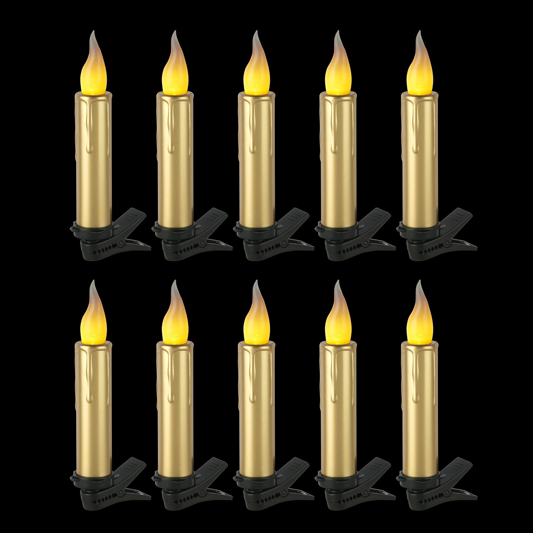 slide 2 of 2, 4" Lighted Clip-On Candles, 10ct. By Ashland, 10 ct