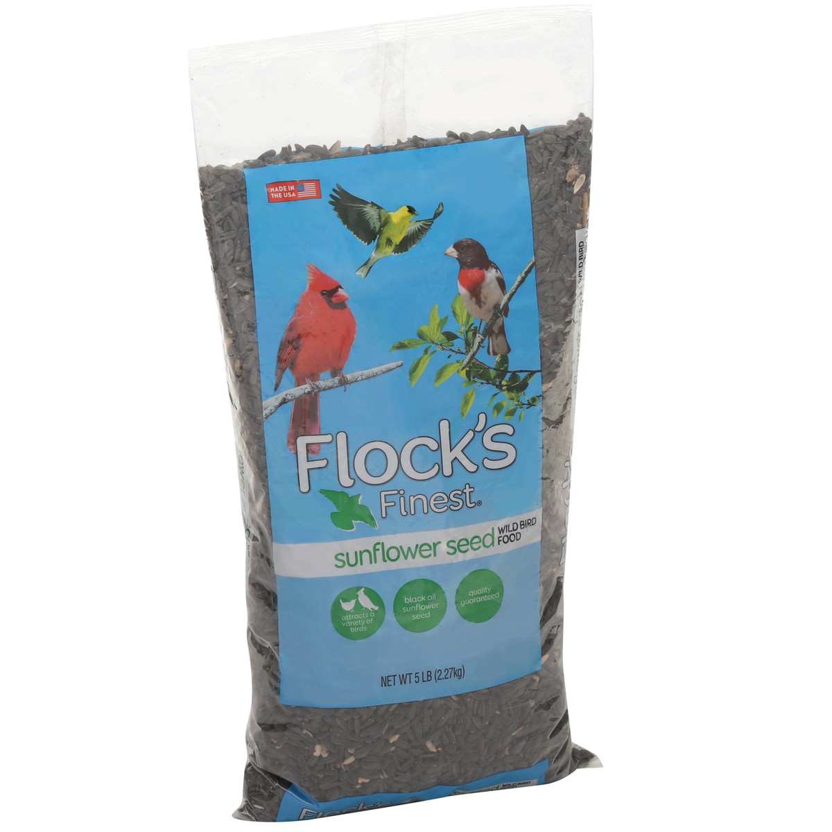 slide 10 of 11, Flock's Finest Sunflower Seed Wild Bird Food, 5 lb