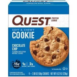 Quest 15g Protein Cookie - Chocolate Chip Cookie - 4ct (Product May Vary)