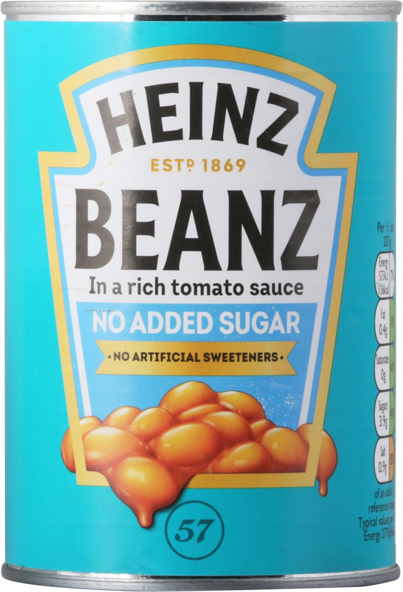 slide 1 of 14, Heinz No Added Sugar Beanz In Tomato Sauce 14.6 oz, 14.6 oz