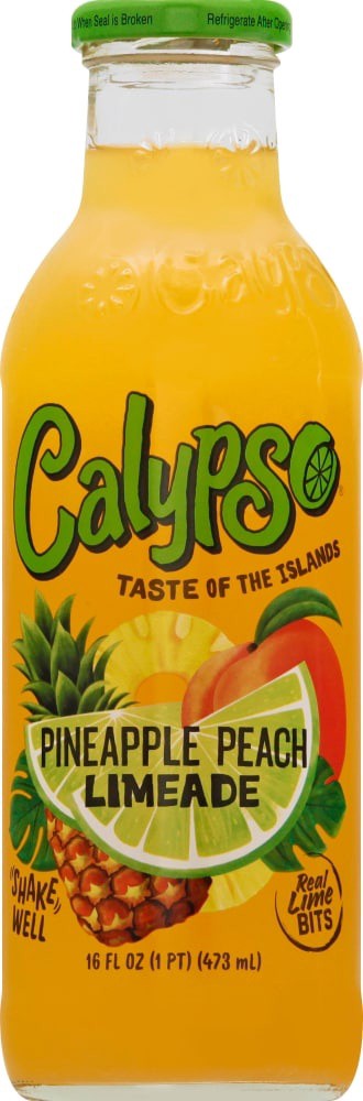 slide 1 of 1, Calypso Pineapple Peach Limeade, 16 oz