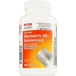 slide 1 of 1, CVS Health Women's 50+ Advanced Multivitamin Tablets, 100 Ct, 1 ct