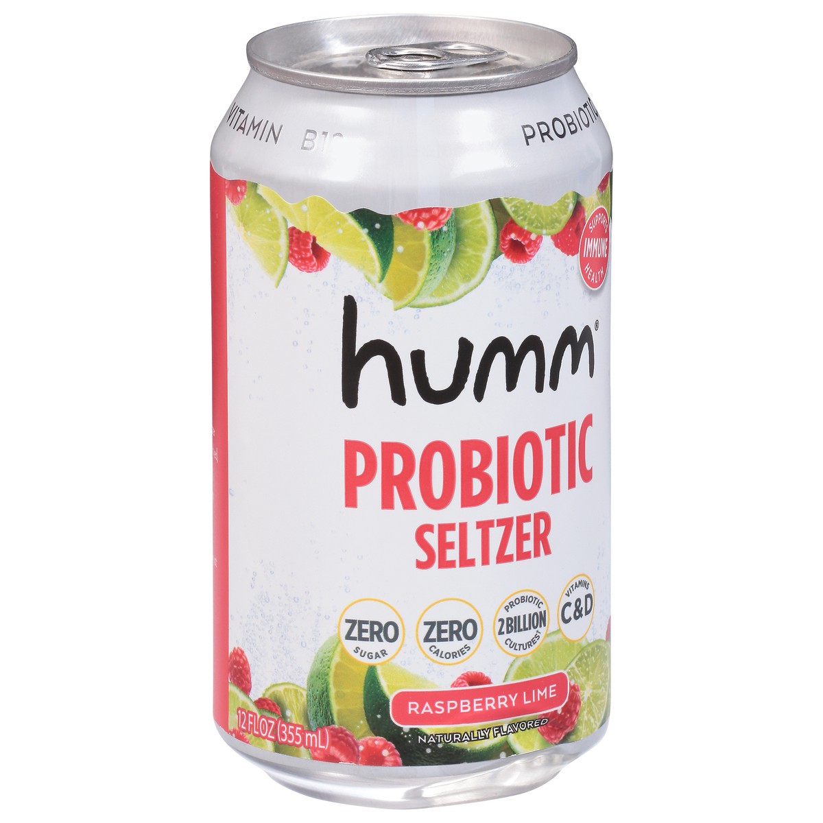 slide 11 of 14, Humm Probiotic Raspberry Lime Seltzer- 12 fl oz, 12 fl oz