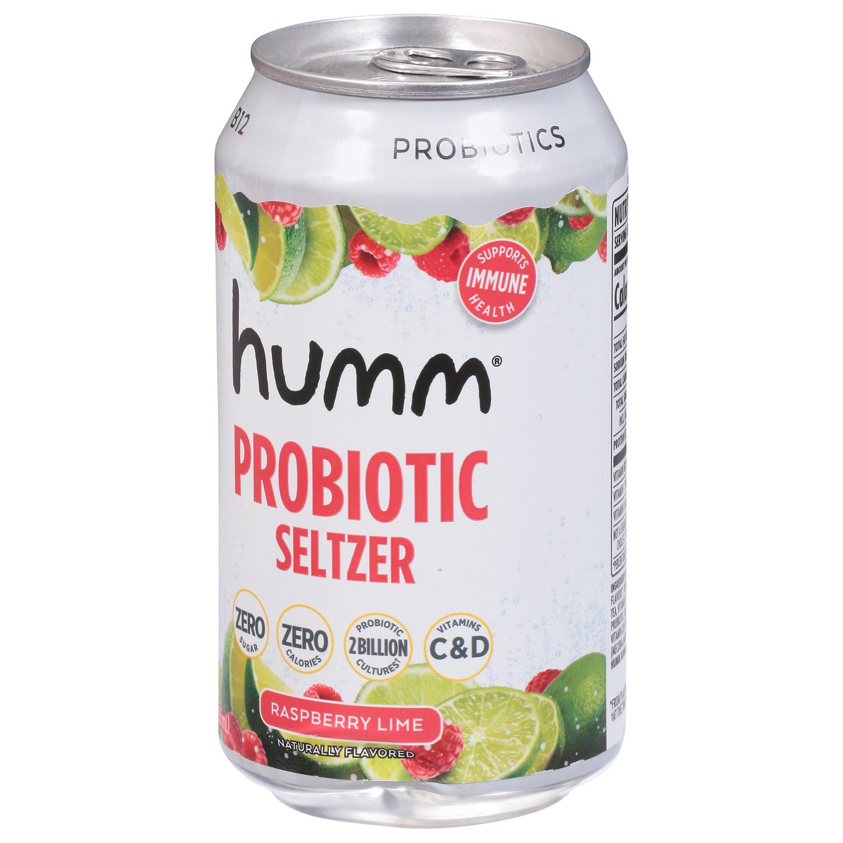 slide 9 of 14, Humm Probiotic Raspberry Lime Seltzer- 12 fl oz, 12 fl oz