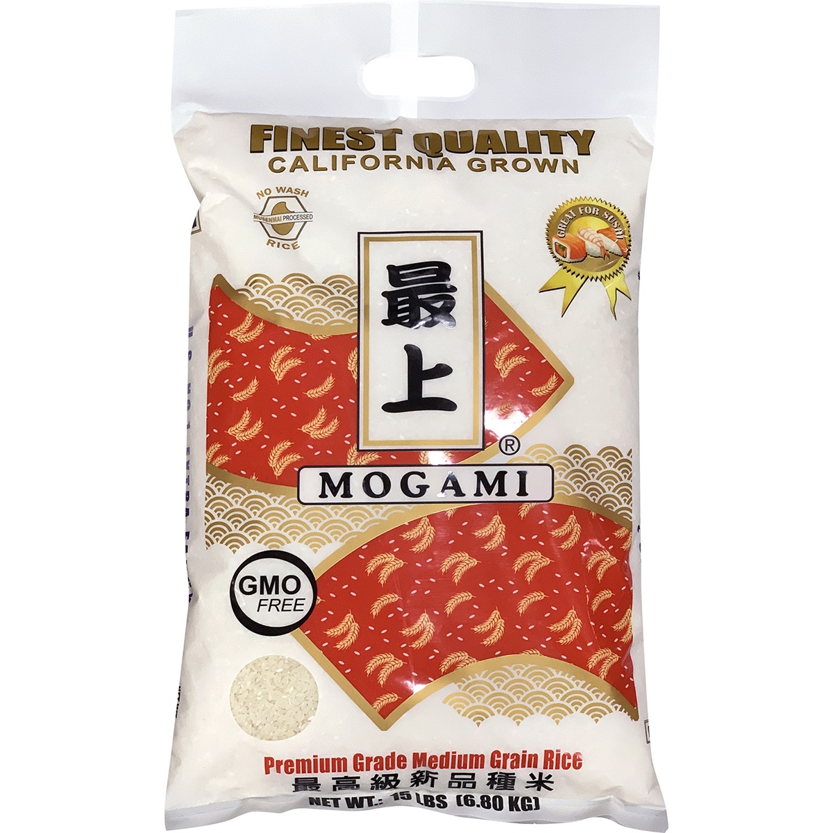 slide 1 of 1, Mogami Premium Med Grain Rice, 15 lb