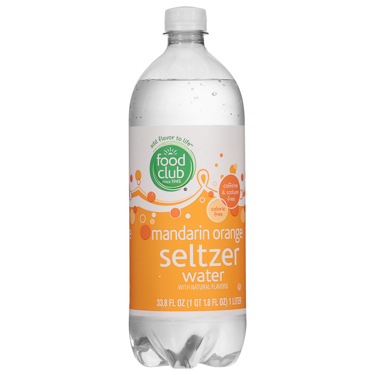 slide 6 of 15, Food Club Mandarin Orange Seltzer Water - 33.8 fl oz, 33.8 fl oz