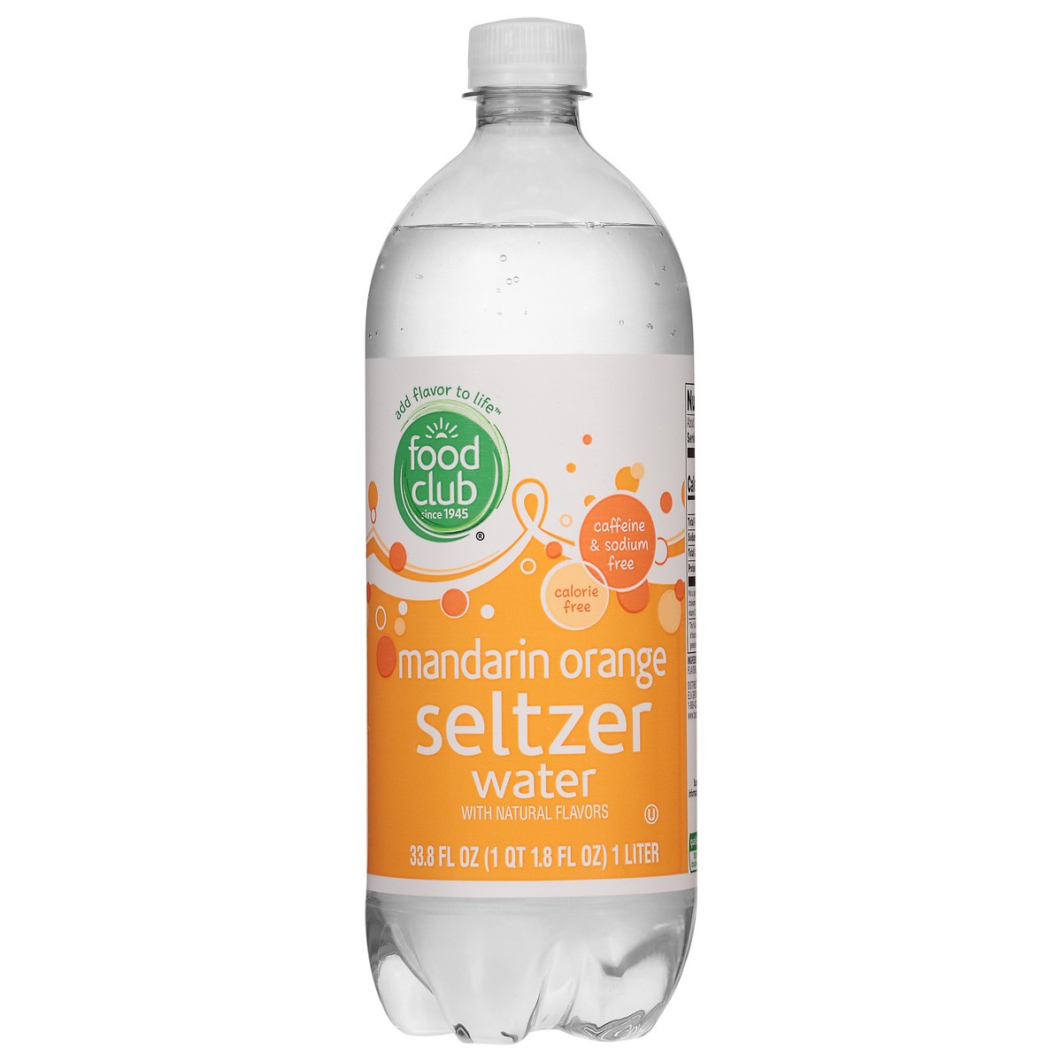 slide 7 of 15, Food Club Mandarin Orange Seltzer Water - 33.8 fl oz, 33.8 fl oz