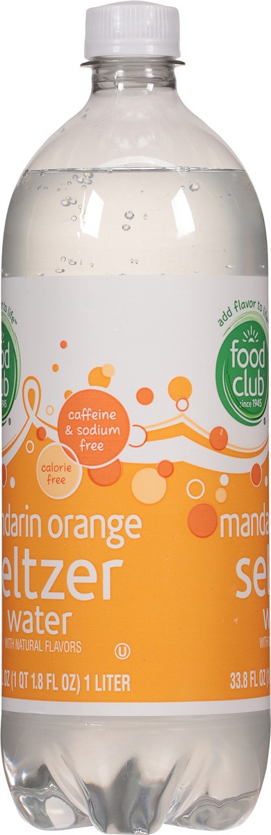 slide 14 of 15, Food Club Mandarin Orange Seltzer Water - 33.8 fl oz, 33.8 fl oz