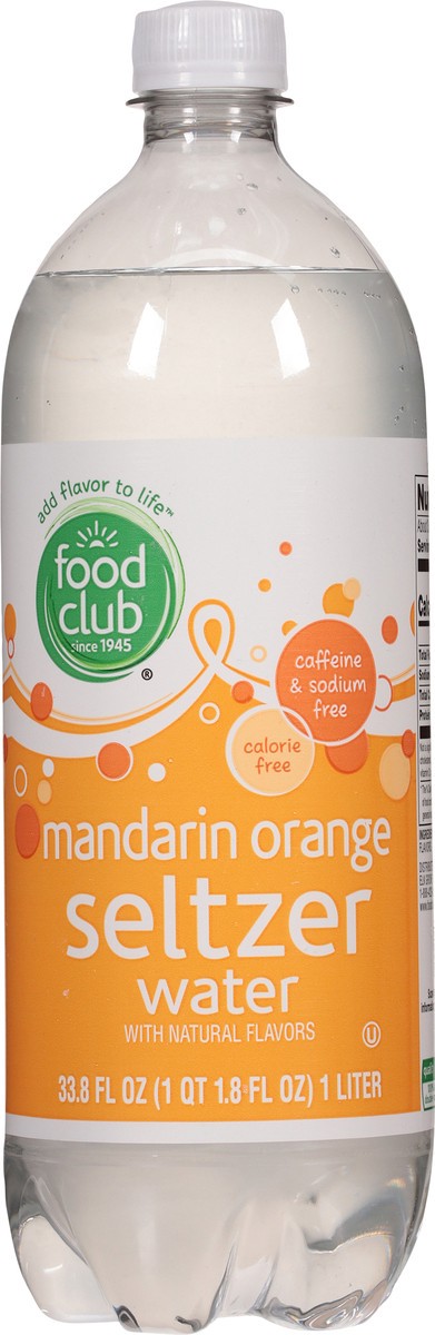 slide 5 of 15, Food Club Mandarin Orange Seltzer Water - 33.8 fl oz, 33.8 fl oz