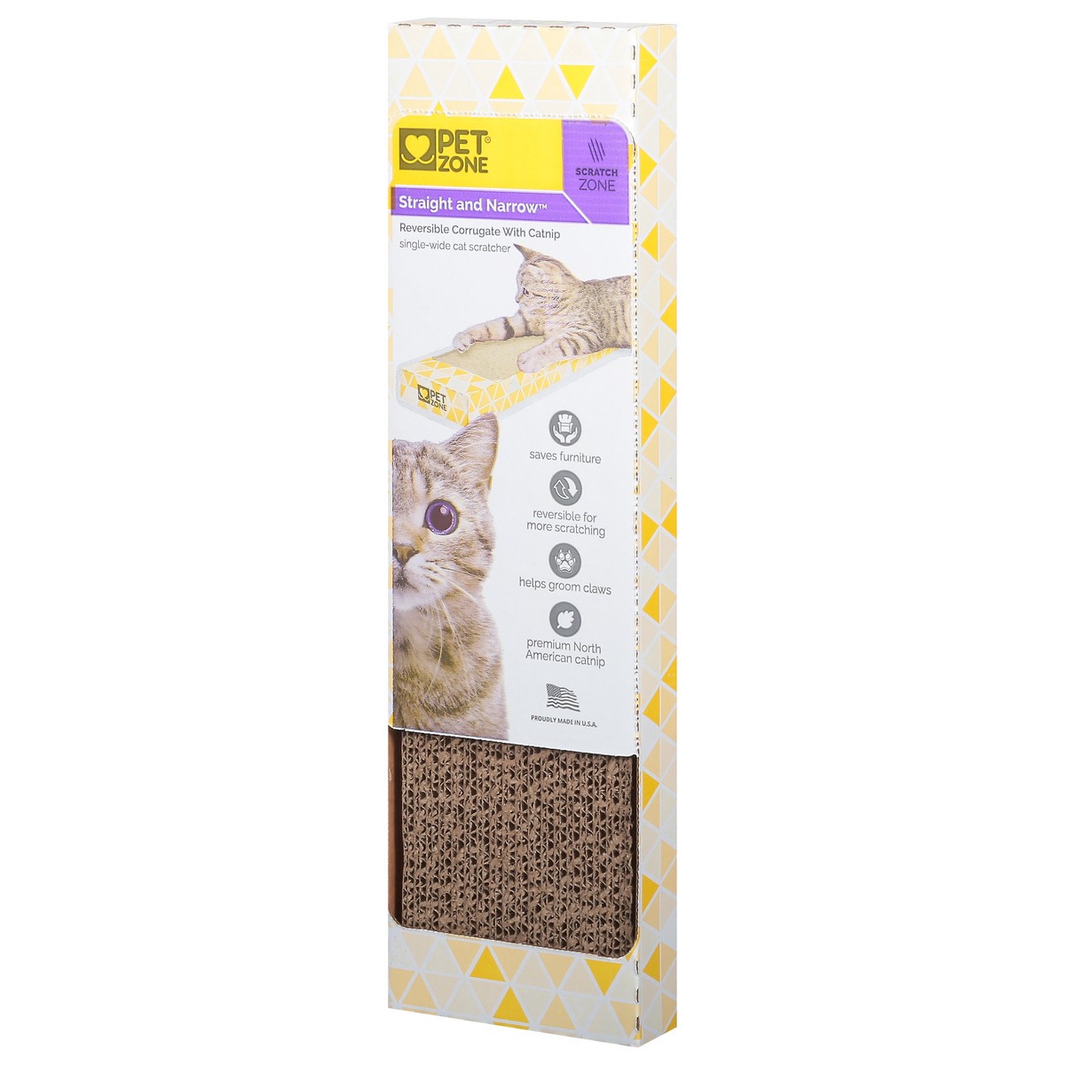 slide 4 of 12, Pet Zone Straight and Narrow Single-Wide Cat Scratcher 1 ea, 1 ct