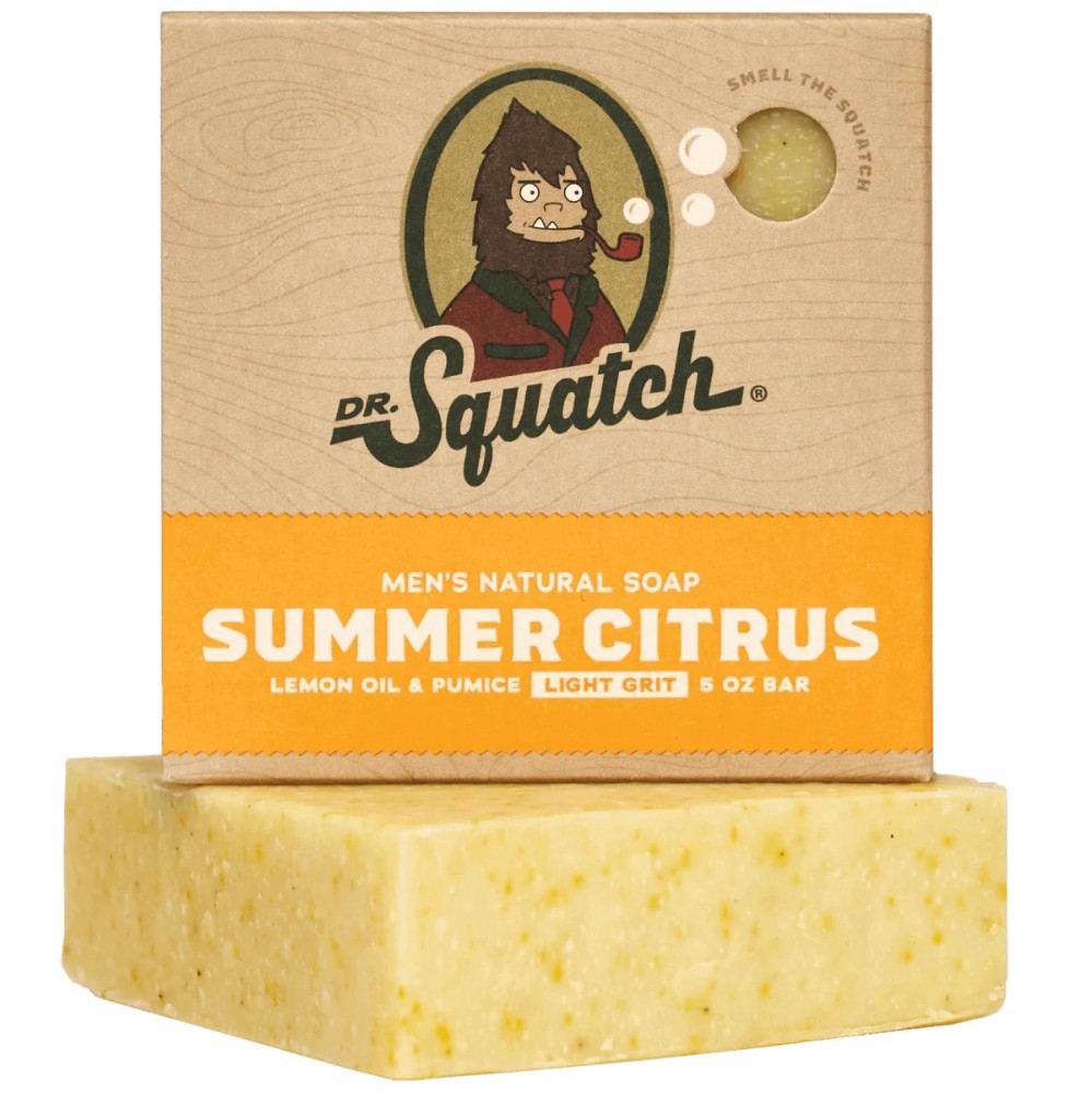 slide 3 of 7, Dr. Squatch Light Grit Men's Natural Summer Citrus Soap 5 oz, 5 oz