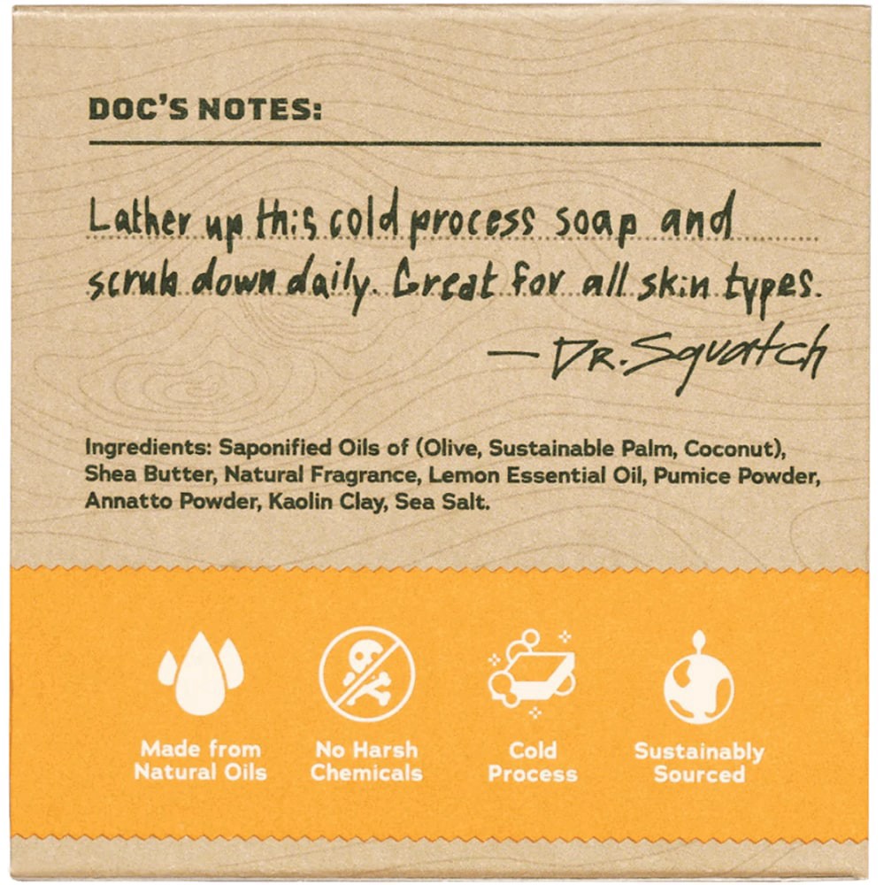 slide 4 of 7, Dr. Squatch Light Grit Men's Natural Summer Citrus Soap 5 oz, 5 oz