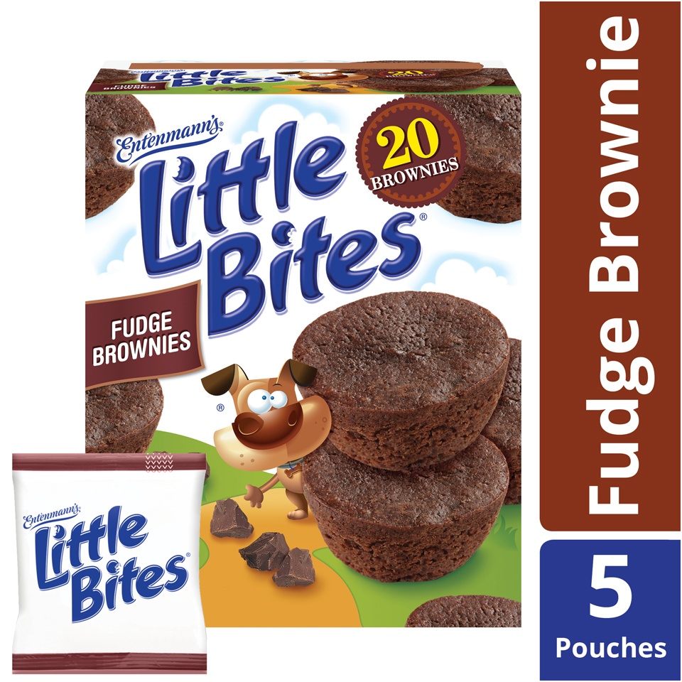 slide 2 of 8, Entenmann's Little Bites Fudge Brownies 5 Pk 20 Ct, 8.25 oz