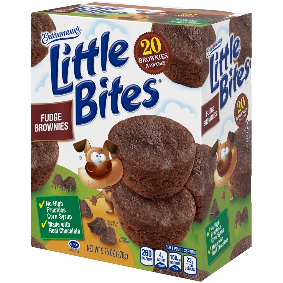 slide 3 of 8, Entenmann's Little Bites Fudge Brownies 5 Pk 20 Ct, 8.25 oz