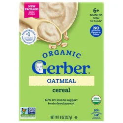 Gerber Organic 6+ Months Sitter 1st Foods Oatmeal Cereal 8 oz