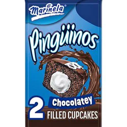 Marinela Pinguinos Chocolate Creme Filled Cupcakes - 2.82 Oz