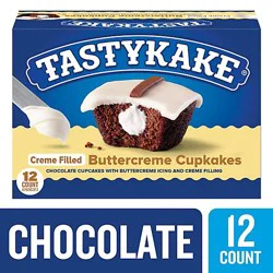 Tastykake Buttercreme Cupkakes 6 Packs Of 2 Buttercreme Iced Chocolate Cupcakes - 12 Count