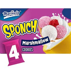 Marinela Sponch Marshmallow And Strawberry Coconut Cookies - 4 - 3.17 Oz