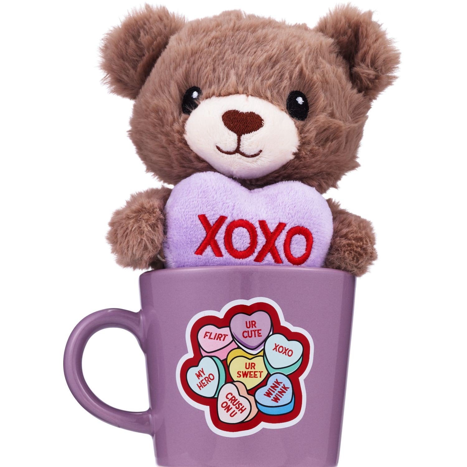 slide 2 of 10, Sweethearts® The Original! Teddy Bear Plush In Mug, Assorted Colors, 14 Oz, 1 ct