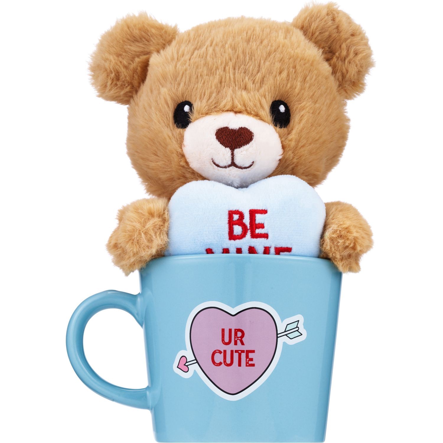slide 9 of 10, Sweethearts® The Original! Teddy Bear Plush In Mug, Assorted Colors, 14 Oz, 1 ct