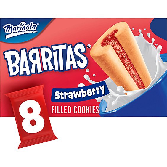 slide 1 of 6, Marinela Barritas Fresa Strawberry Soft Filled Cookie Bar 18.88 Oz, 18.88 oz