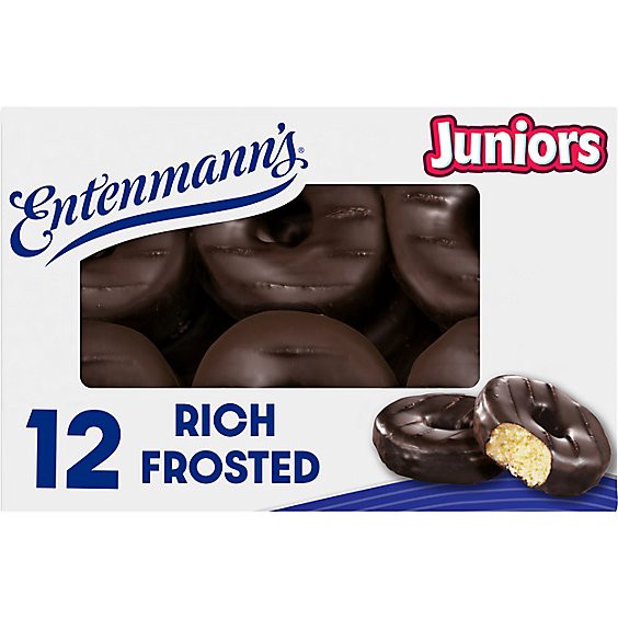 slide 1 of 1, Entenmann's Mini Rich Frosted Donuts - 12 Count, 14 oz