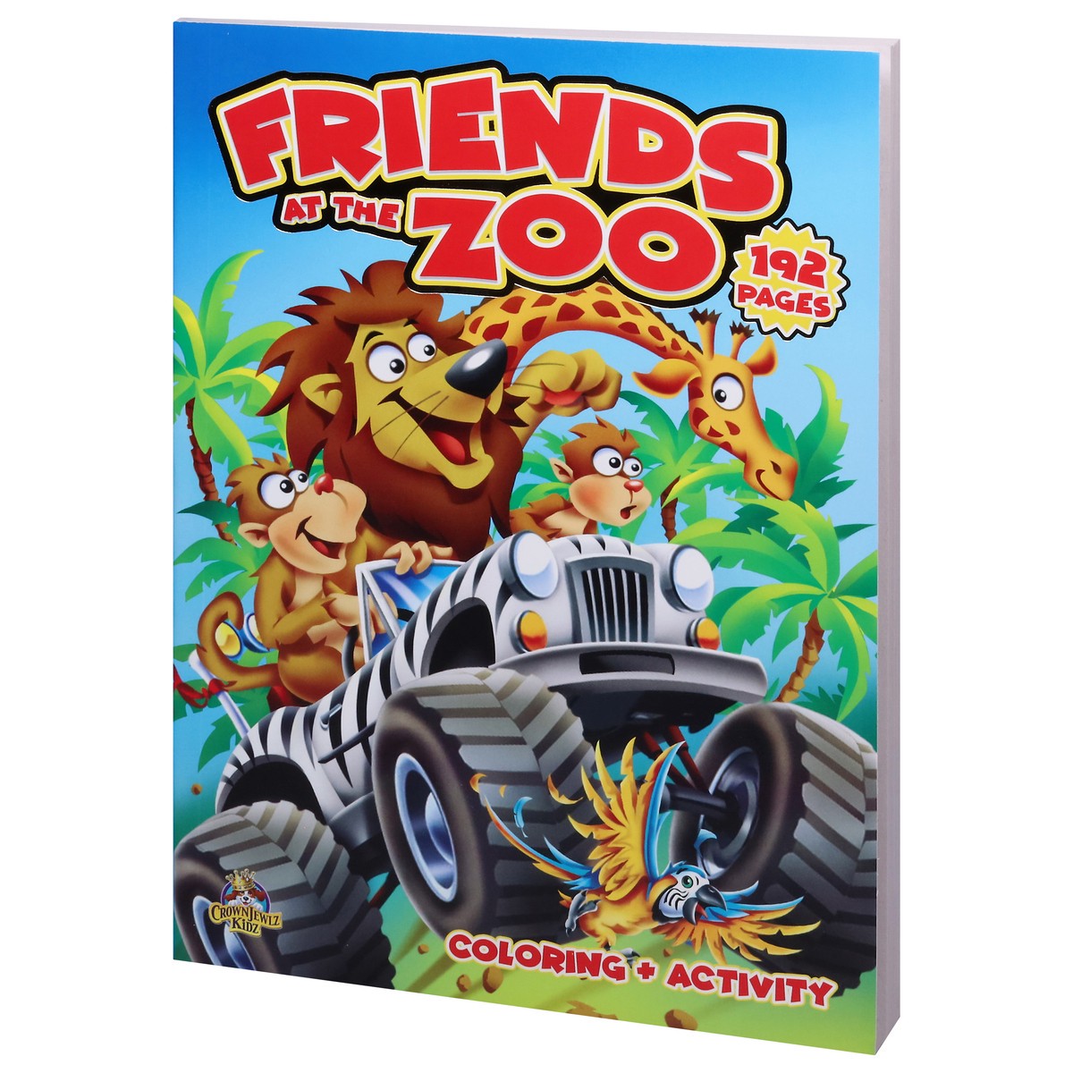 slide 3 of 4, CrownJewlz Kidz Friends at the Zoo Coloring + Activity 1 ea, 1 ct