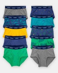 Carters Toddler Boy 10-Pack Dinosaur Print Brief Underwear Multi 2-3