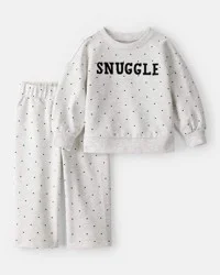 Carters Baby Girl DayDream Fleece Snuggle Pullover & Pant Set - Grey Grey 24M