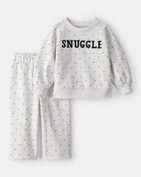 Carters Baby Girl DayDream Fleece Snuggle Pullover & Pant Set - Grey Grey 24M