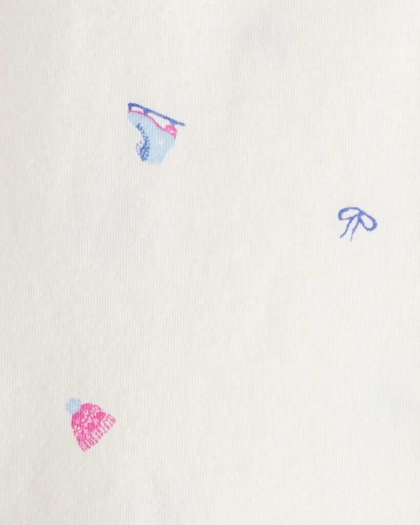 slide 2 of 2, Carter's Baby Girl Winter Print Long-Sleeve Top - White Cream 18M, 1 ct