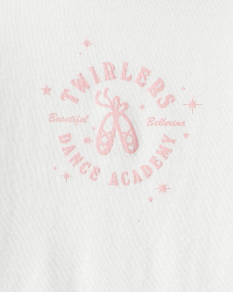 slide 2 of 2, Oshkosh Toddler Girl Ballerina Long-Sleeve Graphic Tee - Cream White 4T, 1 ct