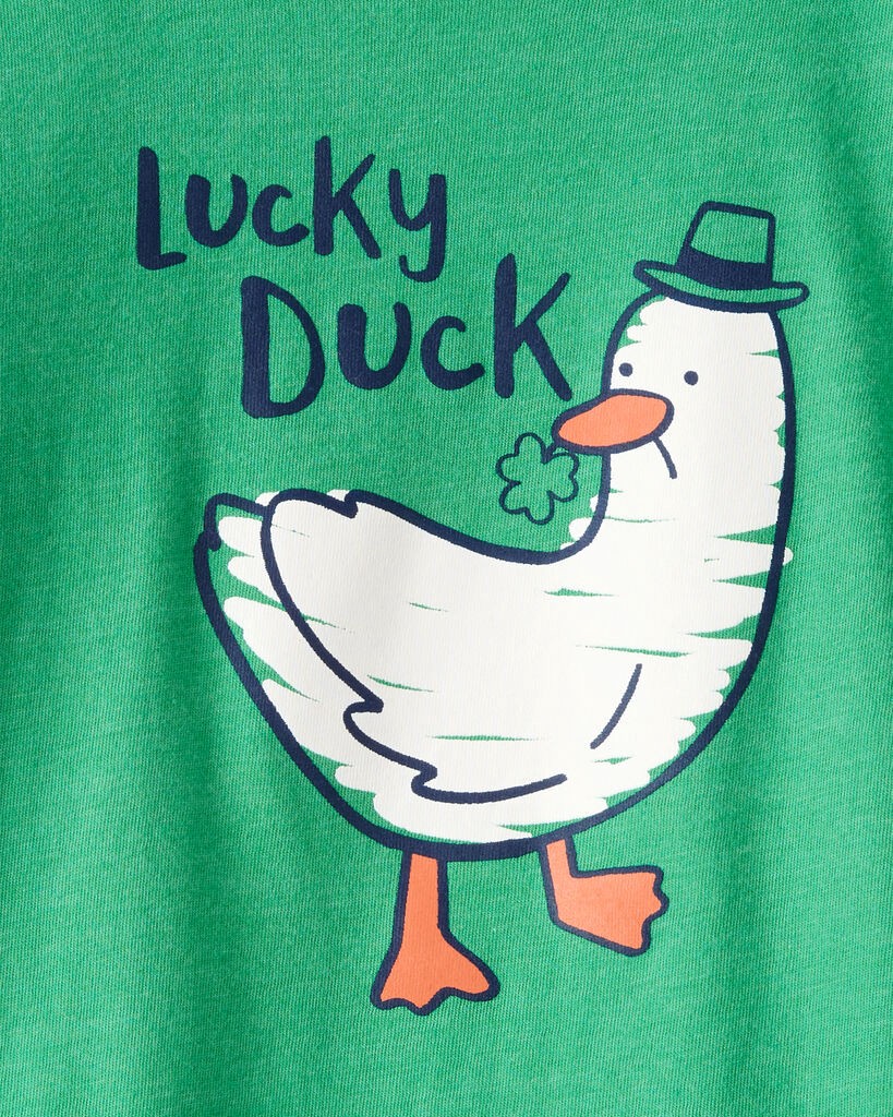 slide 2 of 2, Carter's Toddler Boy St. Patricks Day Lucky Duck Long-Sleeve Graphic Tee - Green Green 4T, 1 ct