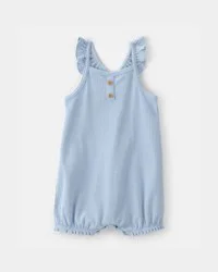 Carters Baby Girl Sleeveless Romper - Blue Blue 18M