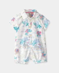 Carters Baby Boy Tropical Beach Short-Sleeve Romper Multi 9M